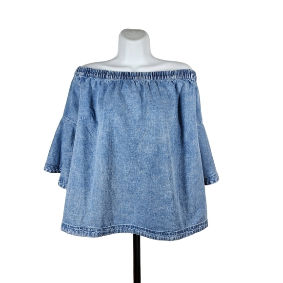 LANE BRYANT OFF SHOULDER TOP - Picture 1 of 6